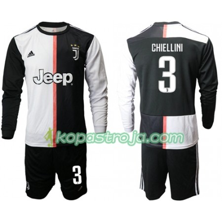 Billiga Fotbollströjor Juventus Chiellini 3 Barn Hemma tröja 2019/20 Långärmad